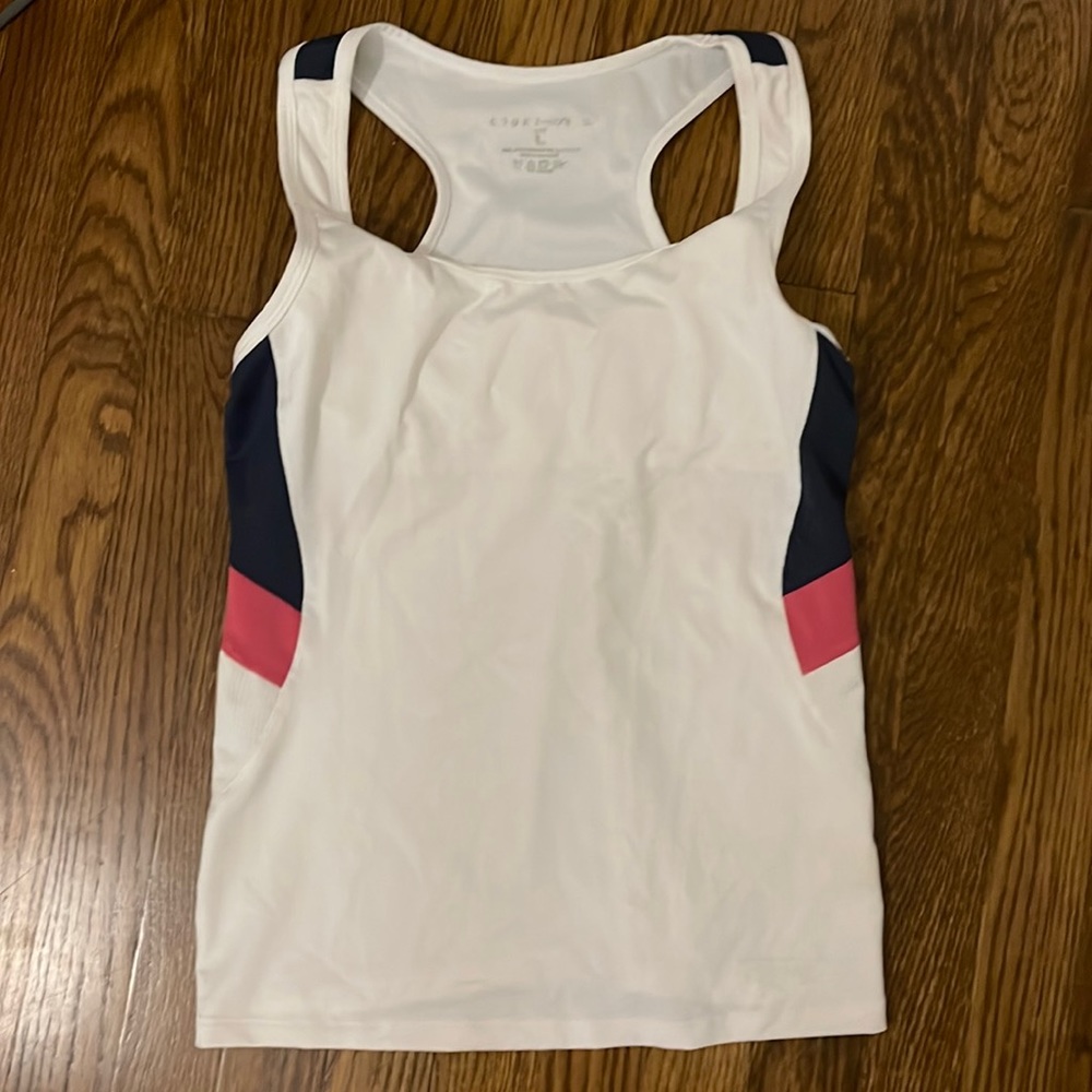 Courtblu size large - workout tank with built in bra